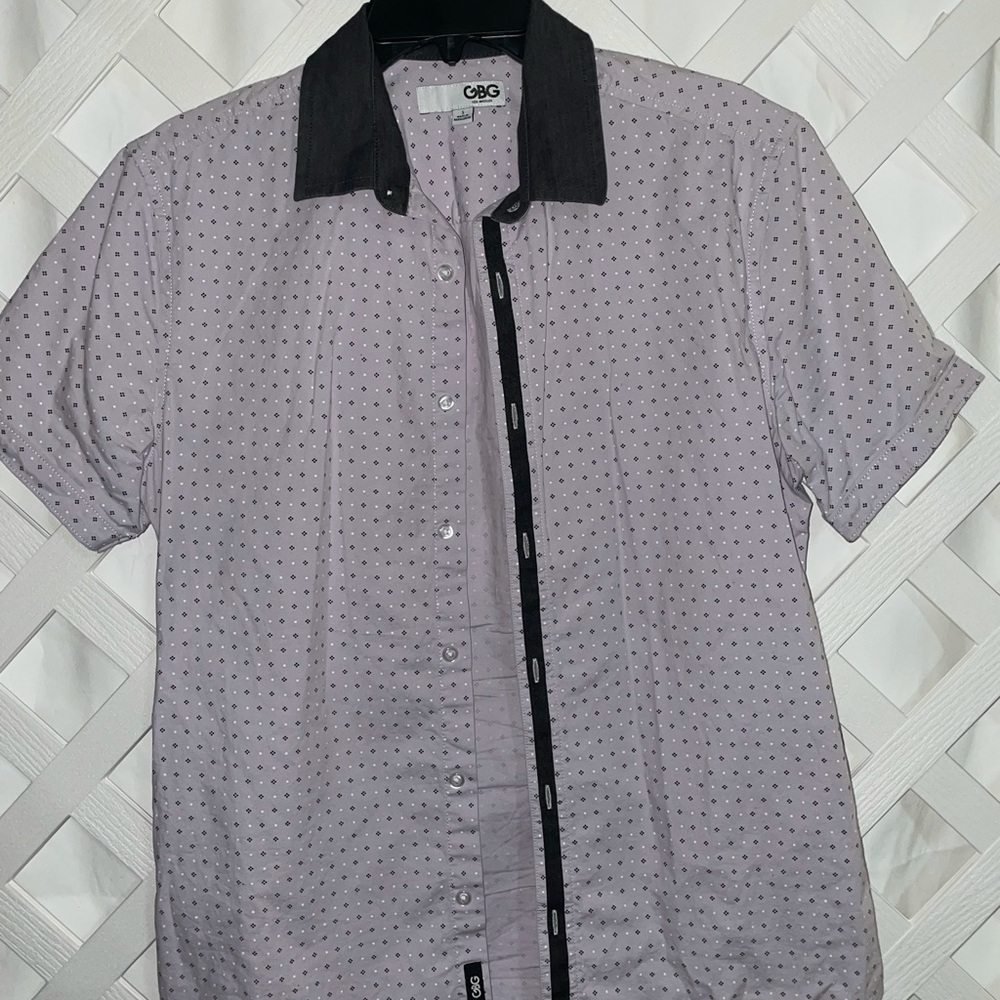 Light Purple Guess Button Up Shirt